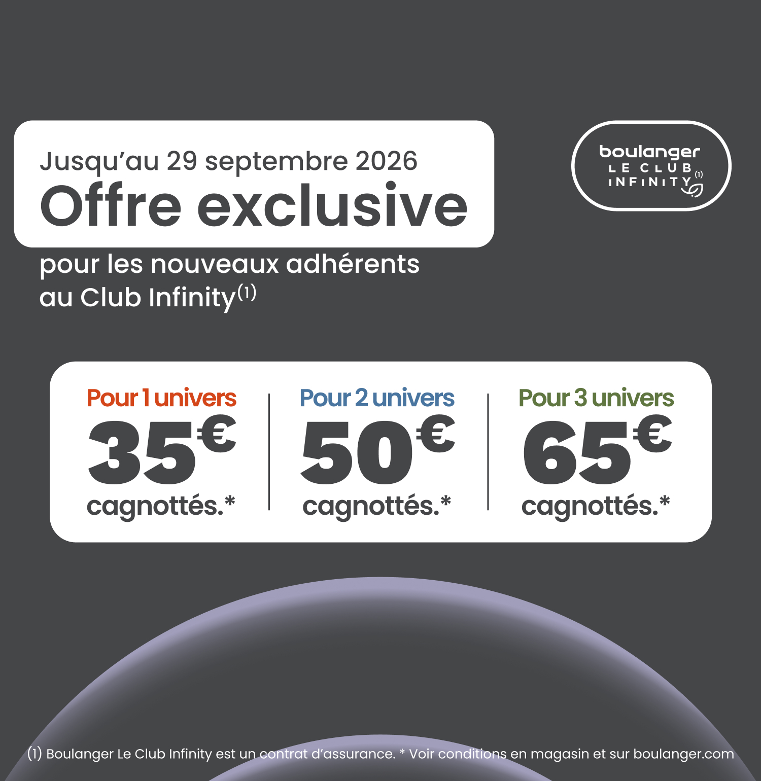 Offre exclusive Club Infinity