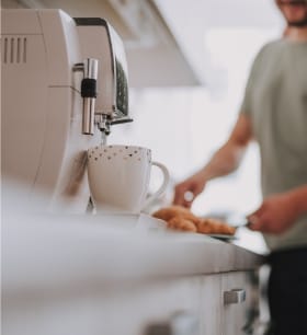 Photo de la préparation d'un café