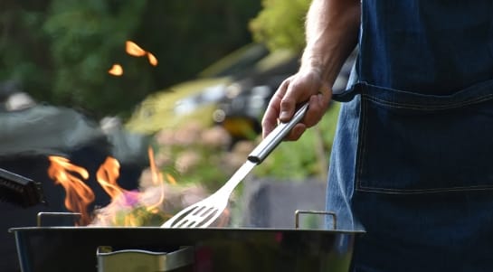 Photo d'une cuisson au barbecue